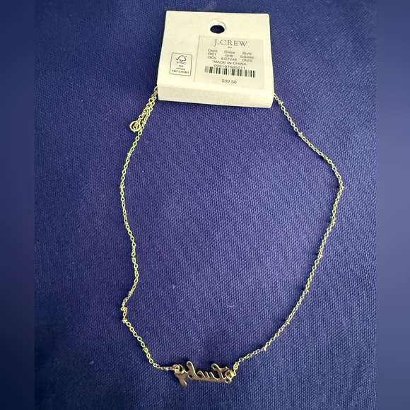 🆕J. Crew- Gold "Lucky" Necklace, adjustable chain, NWT - Picture 5 of 5